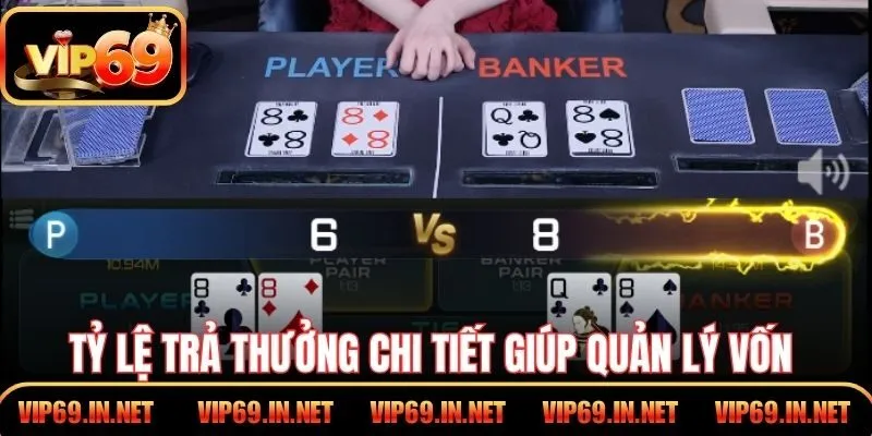 Baccarat Online VIP69 – Thưởng Thức Game Đỉnh Cao Tại Nhà Tỷ lệ trả thưởng chi tiết giúp hội viên quản lý vốn hiệu quả